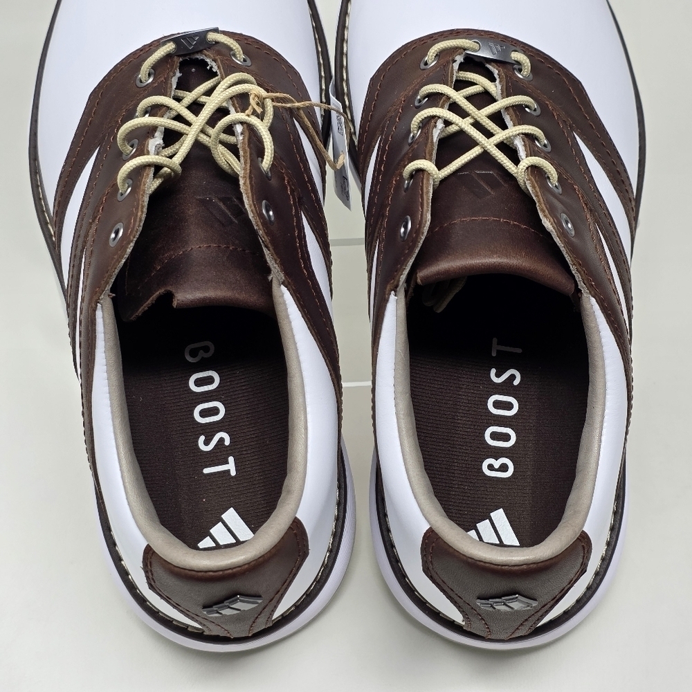 Adidas MC Z-Traxion Unisex White Brown Golf Shoes IG0910 Men Size 9 Wnms 10 New - Picture 10 of 12